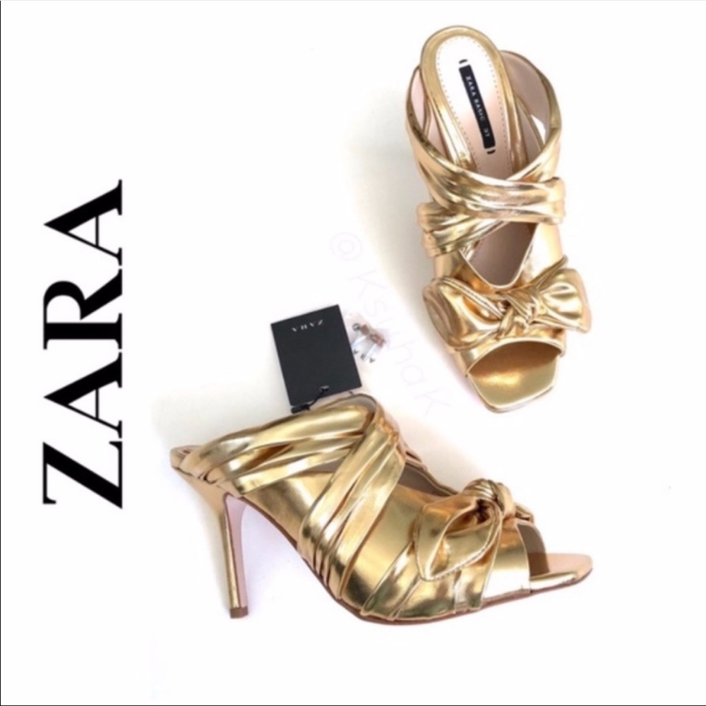 Zara metallic mules